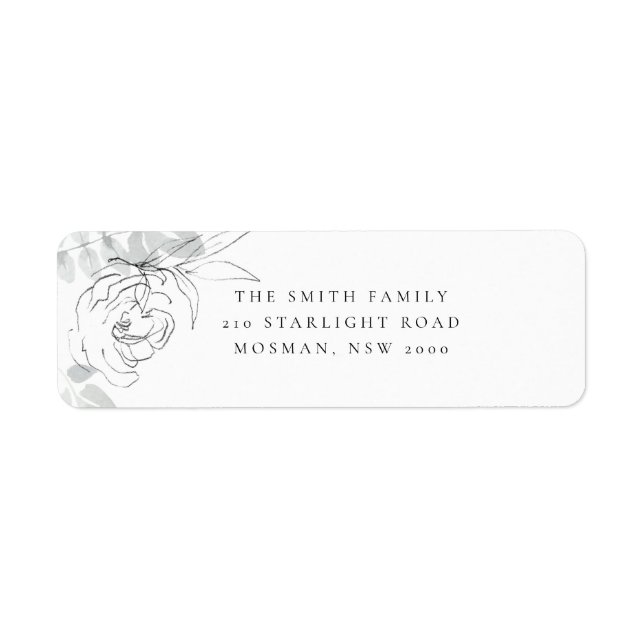 Botanical Illustration Return Address Label (Front)
