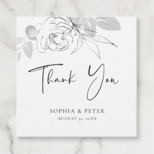 Botanical Illustration Thank You Favour Tags