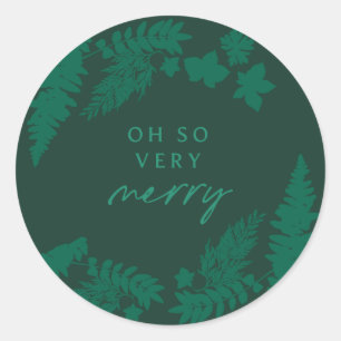 Botanical Impressions Oh So Merry Classic Round Sticker