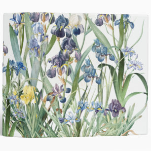 Botanical Iris Flowers Floral Garden Binder