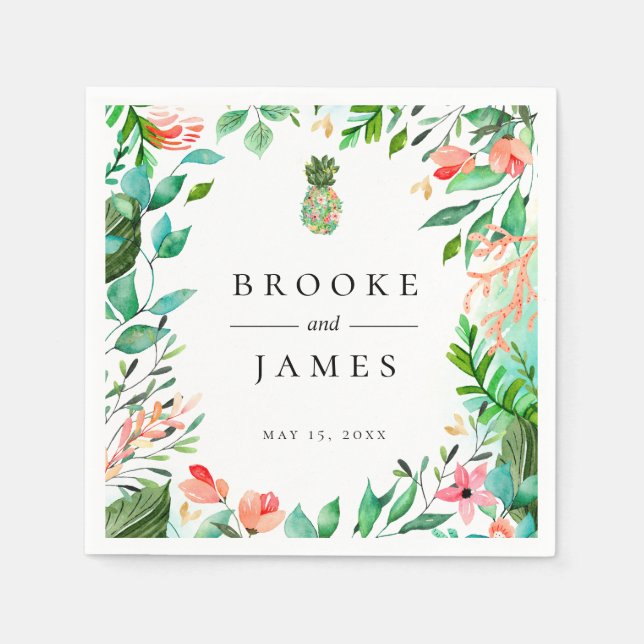 Botanical Island Pineapple Napkin (Front)