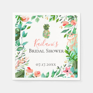 Botanical Island Pineapple Personalized Napkin