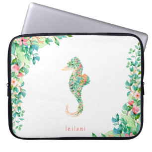 Botanical Island Seahorse Laptop Sleeve