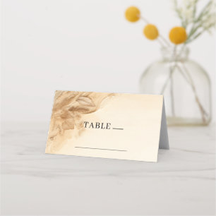 Botanical Ivory Cream Bohemian Textured Table Place Card