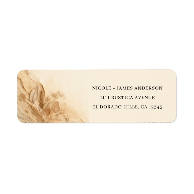 Botanical Ivory Cream Bohemian Textured Wedding (Front)