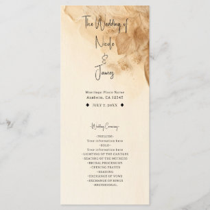 Botanical Ivory Cream Bohemian Textured Wedding Program