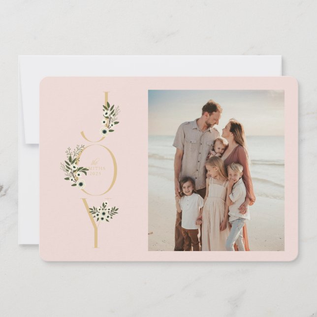 Botanical JOY Christmas Card (Front)