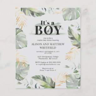 Botanical Jungle Safari Baby Shower Invitation