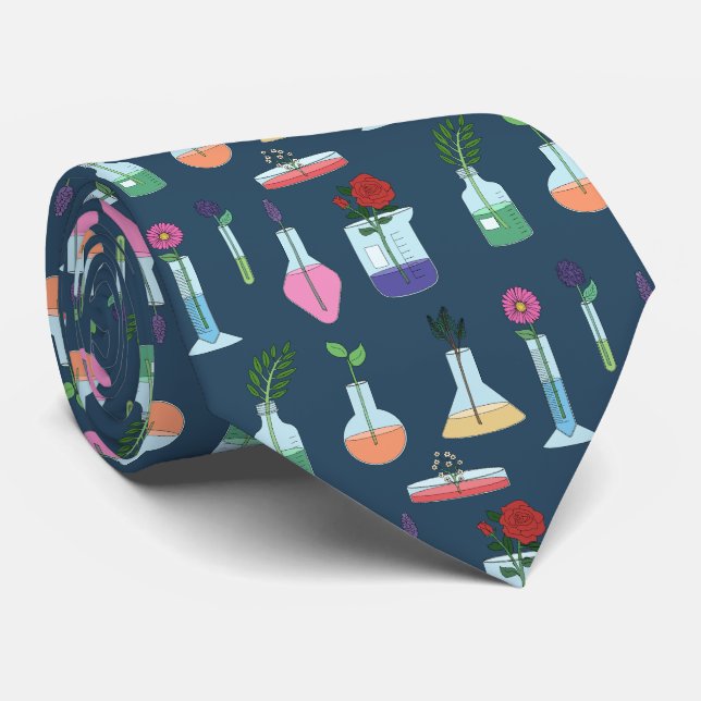 Botanical Lab Equipment Tie (Rolled)