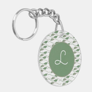 Botanical Leaf Greenery Hand Drawn Pattern    Keychain