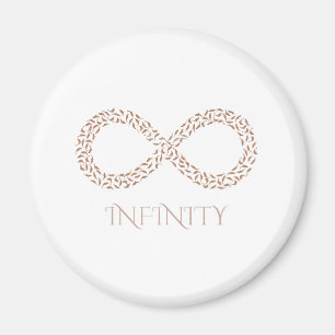 Botanical Leaf Infinity Symbol Modern Nature Magnet