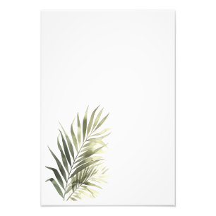 Botanical Leaf Watercolor Art Print-Palm Photo Print