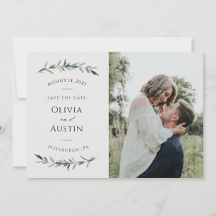 Botanical Leafy Greenery Save the Date