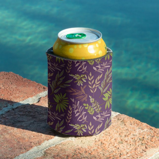 Botanical Leaves: A Stunning Purple Back Can Cooler (In Situ Pool)