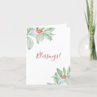 Botanical Leaves Berries Caregiver Christmas