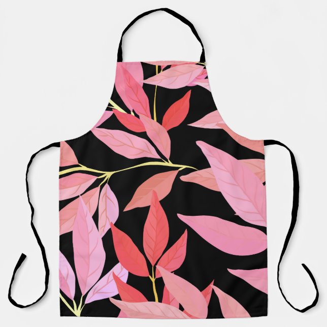 Botanical leaves, colourful seamless pattern. apron (Front)