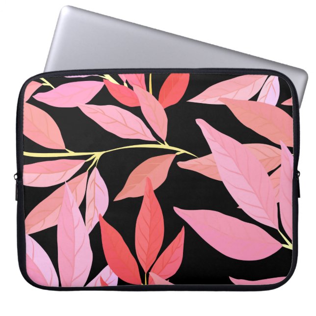 Botanical leaves, colourful seamless pattern. laptop sleeve (Front)