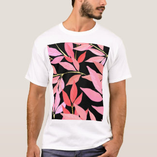 Botanical leaves, colourful seamless pattern. T-Shirt