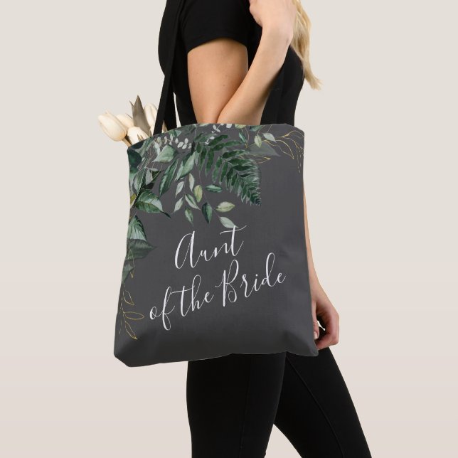 Botanical leaves Greenery Aunt of the bride gift T Tote Bag (Close Up)