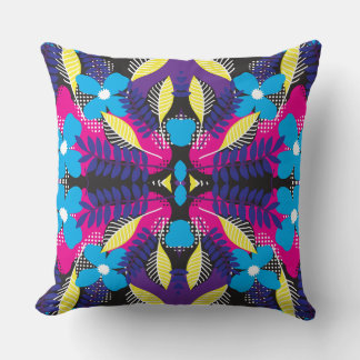 Botanical Leaves Pattern Throw Pillow