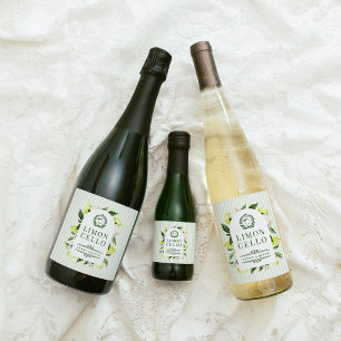 Botanical Lemon Frame Limoncello Sparkling Wine Label