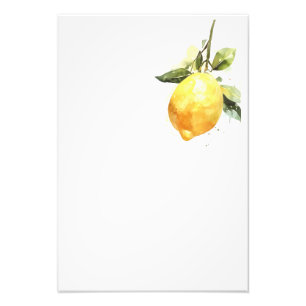 Botanical Lemon Watercolor Art Print-Stage3 Photo Print