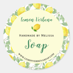 Botanical Lemons Personal Care Label Sticker