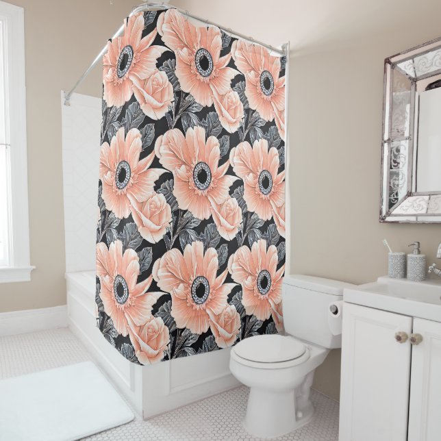 Botanical Light Peach Floral Pattern  (In Situ)
