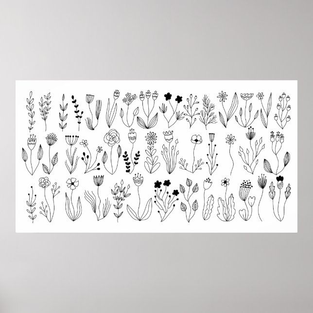 Botanical Line Art Poster (Front)