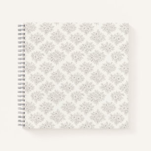 Botanical Line Bouquet Pattern Notebook