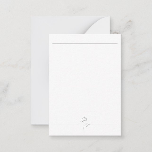 Botanical Line Drawing Notecard (Front)