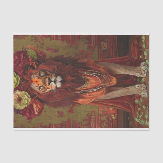 Botanical Lion Tissue Paper (Front)