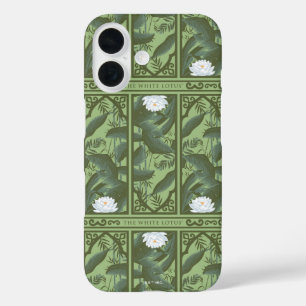 Botanical Lotus Panel Pattern - The White Lotus iPhone 16 Case