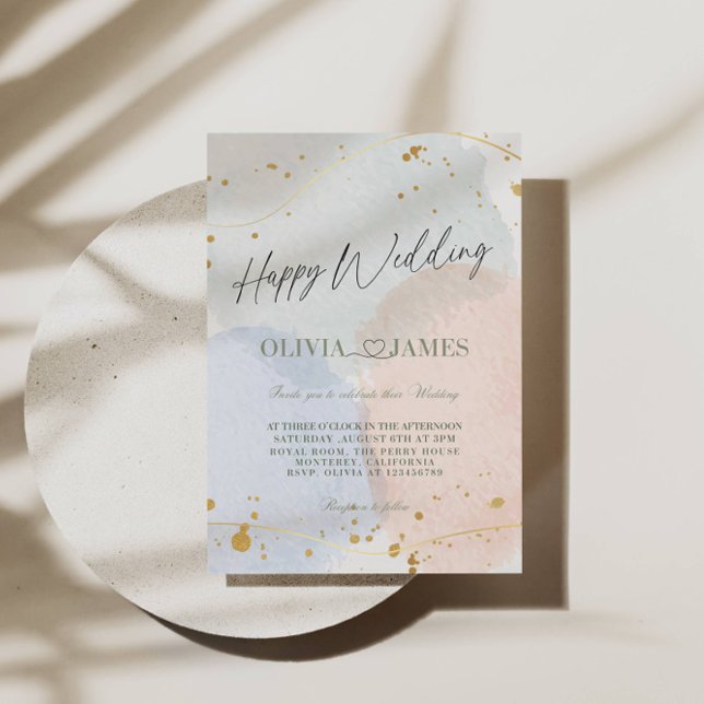 Botanical Luxury Wedding - Happy Wedding Party Invitation (Creator Uploaded)