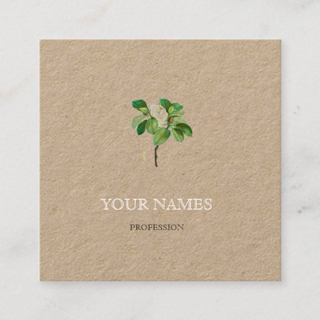 BOTANICAL "MAGNOLIA"  BUSINESS CARD BY REDOUTÉ (Front)
