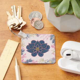 Botanical Mandala, Paisley Beauty Keychain