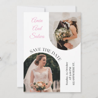 Botanical Minimal Wedding Invite | Green Floral | 