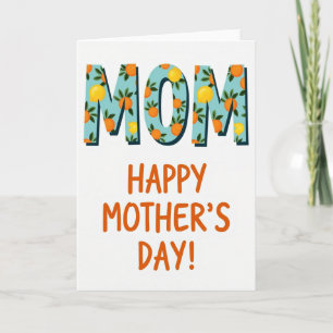 Botanical Mom Mothers Day Card