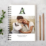 Botanical Monogram Gallery of 4 Photos Monthly Planner<br><div class="desc">Delicate Botanical Monogram Gallery of 4 Photos personalized monthly planner.</div>