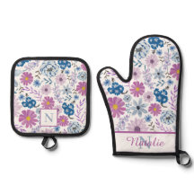 botanical monogram home chef kitchen protection