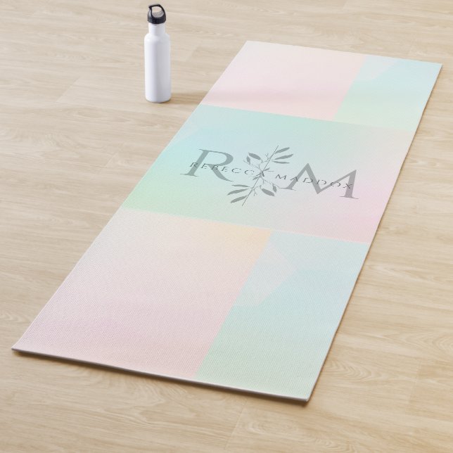 Botanical Monogram Pastel Yoga Mat (In Situ)