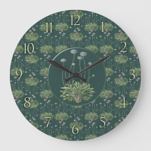 Botanical Motif Large Clock