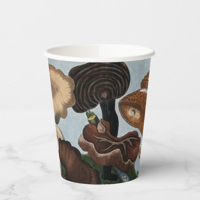 Botanical Mushroom Paper Cups (Left)