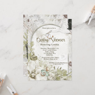 Botanical Natural Baby Shower Invitation