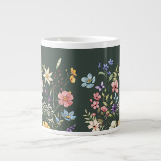 Botanical Nature's Beauty with Our Wildflower Large Coffee Mug