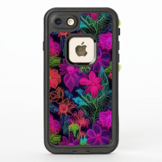 Botanical neon flowers