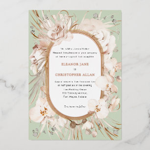 Botanical neutral watercolor floral garden wedding
