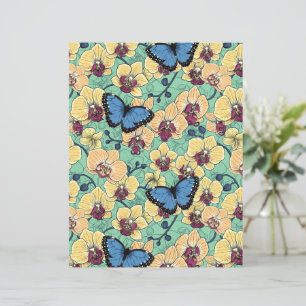 Botanical Orchid Garden with Butterflies II