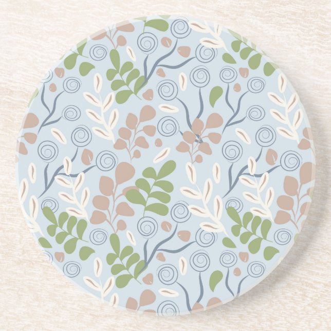 Botanical organic shapes coaster (Front)