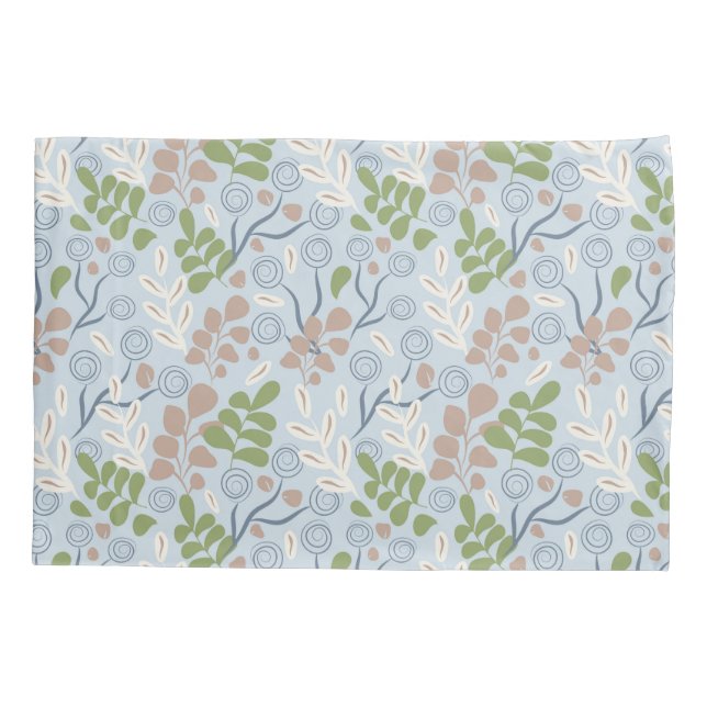 Botanical organic shapes pillowcase (Back)